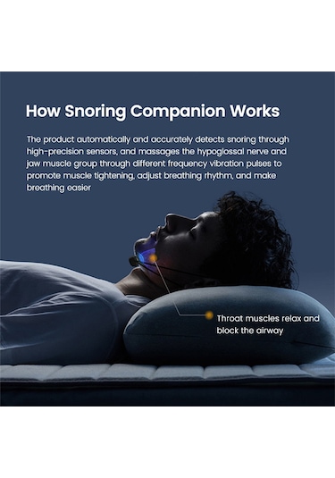 Sones Akıllı Anti Horlama Cihazı Ems Nabız Horlama Durdurma Etkili Çözüm Horlama Uyku Yardımı Siyah