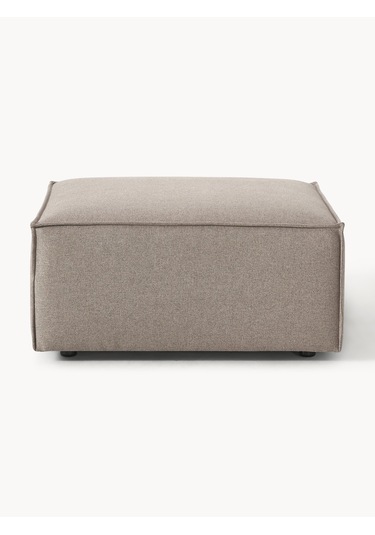 Most Mollis Kare Puf Silinebilir 10 Kahverengi Keten Kumaş Yumuşa