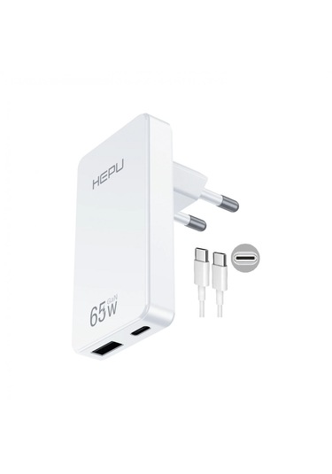 Hp-c36 65 Watt Gan Şarj Adaptörü 100 Cm Kablo 2-port Fast Charger