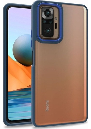 Xiaomi Redmi Note 10 Pro Kılıf Zore Flora Kapak Mavi