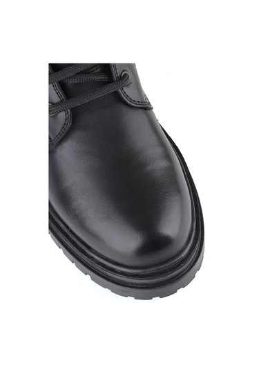 M.p. 4584 Hakiki Deri Fermuarlı Kadın Bot 667800001197 01 Siyah