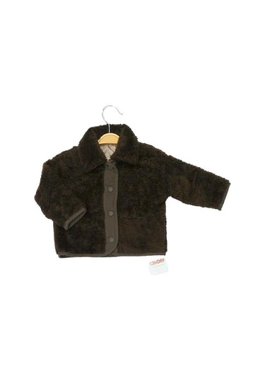 Erkek Bebek Peluş Mont-13601 Kahverengi