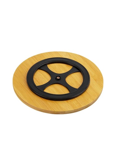 Elan Gallery Dönen Bambu Stand, 25x25x2 Cm 151129346 Açık Kahverengi