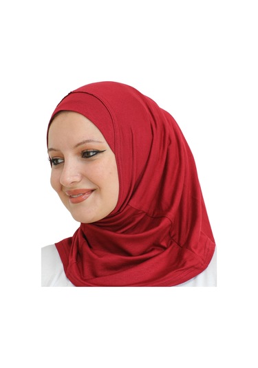 Spor Başörtüsü Kadın Hazır Giyim Türban Viskon Eşarp Şal - Bordo Bordo