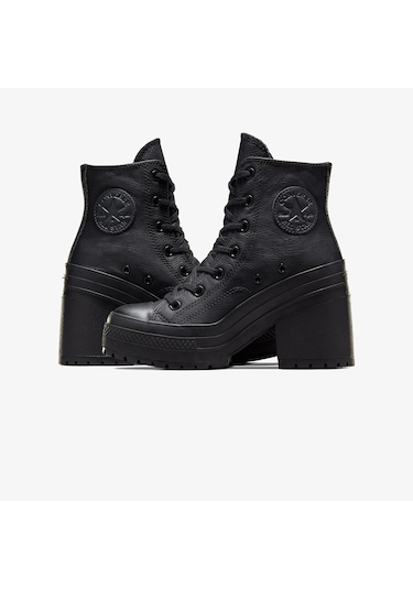 Converse Chuck 70 De Luxe Leather Deri Unisex Siyah Sneaker Düz A06145c Siyah