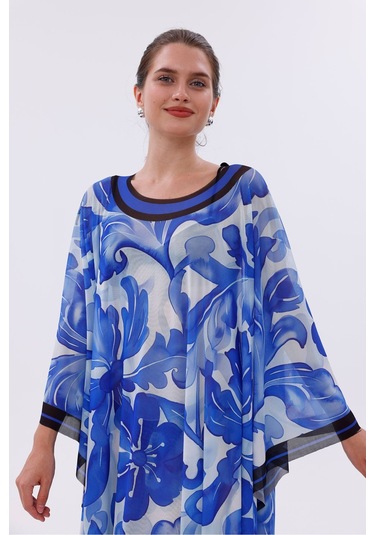 Tarzını Seç Kimono Pareo - Tesettür Pareo - Akdeniz Model 240x135 Cm Çok Renkli