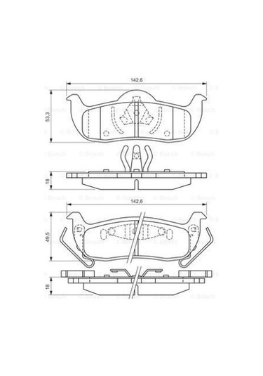Jeep Commander 3.0crd 2006-2011 Bosch Arka Balata Wva24259