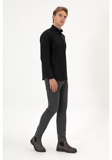 U.s. Polo Assn. Erkek Siyah Gömlek Basic 50316723-vr046 Siyah