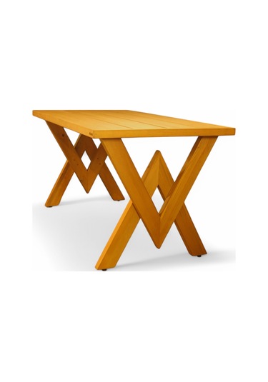 Neiwel Garden Venus Doğal Ahşap Bahçe Yemek Masası-100-180 Açık Ceviz