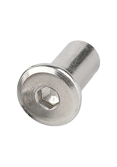 Paslanmaz Çelik Kilit Somunları - M8 İç Altıgen Dişli, Düz Silindirik Somunlar, Ahşap Mobilyalar İçin Perçin Somunları Taıyv Diğer