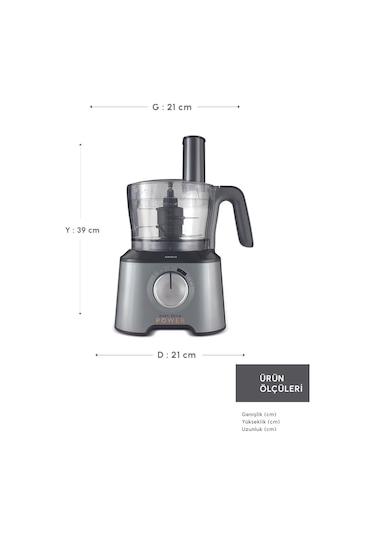 Karaca Mastermaid Power 10 in1 2000 W Mutfak Robotu