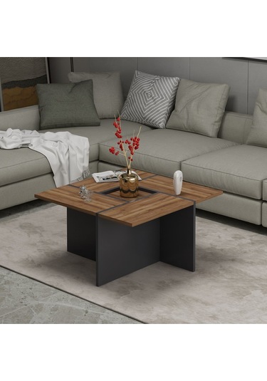 Sılva Orta Sehpa - Antrasit / Ceviz Antrasit - Ceviz