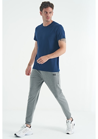 Air Jones Tommy Life Calvin İndigo Basic Erkek T-shirt - 88245 Indıgo
