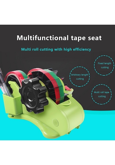 Sones Çok İşlevli Bant Kesici Otomatik Rulo Bant Tutucu 35mm Gül Kırmızısı