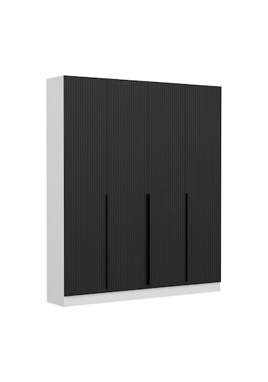 Minar Kale 210 Cm 4 Kapaklı 2b Raf Portmanto Byz Mbr Çizgili Ant