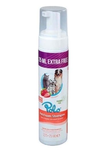 Polo Çilek Kokulu Durulanmayan Köpek Şampuan Seti 225 + 25 ML