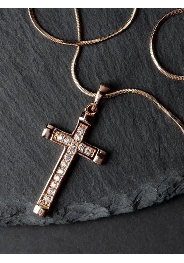 Xuping Tıbbi Alaşımdan Yapılmış, Haç Şeklindeki Boyun Zinciri, Takı 160662344 Altın Rengi