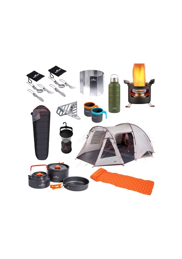 Kamp Gurusu: Yüksek Performanslı Kamp Ocağı Set kmp-3065 Açık Gri