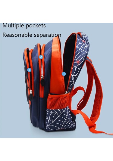 Small--black Örümcek Sırt Çantası Kutusu Seti Boys İçin Okul Siyah