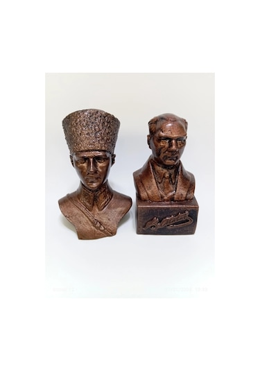 Tedi Sanat Mustafa Kemal Atatürk Büst Heykel 2li