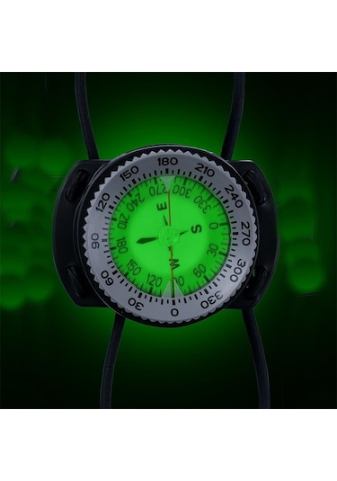 Kraken Gösterge Pusula Bungee Kordon Kayışlı 56 Mm Gri