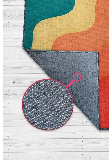 Homshtag Güneş Ve Deniz, Yaz Temalı İnce Mutfak Halısı Çok Renkli