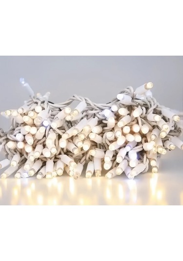 Dış Mekan Eklenebilir 2 Mt Saçak 144 Led 3000k Günışığı Beyaz Çakarlı Yılbaşı Ledi