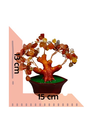 Karnelyan Doğal Taşlı Bonsai Hayat Ağacı Enerji, Tutku Ve Motiv