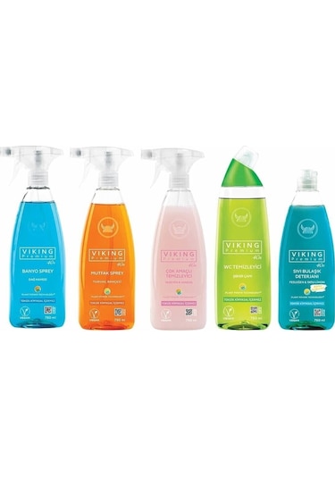 Viking Premium Mutfak & Banyo Temizlik Paketi 5 x 750 ML