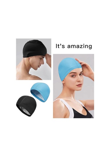 Yüzme Havuzu Yüzme Bone - Karışık Yetişkin Erkek-kadın - Yumuşak Siyah