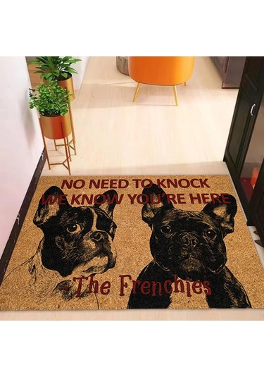 Suntek Köpek Kapı Mat Rahat Dekor  Ön Fransız-bulldog Fransız Bulldog