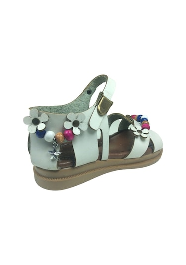 Ortopedikal Grafen Kız Çocuk Sandalet Deritozu Boncuklu Günlük (543632633) Beyaz