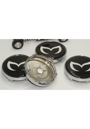 Mazda Batman Logo Jant Göbeği Kapak Seti 60mm