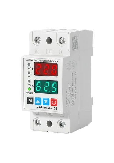 40a/63a Din Ray 230v Ayarlanabilir Aşırı Gerilim Ve Düşük Gerilim Koruyucu 63a Diğer