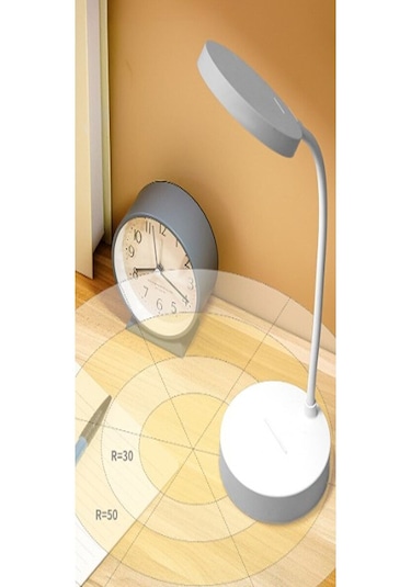 Dokunmatik Şarjlı Masa Lambası Dimlenebilir Işık Beyaz Renk