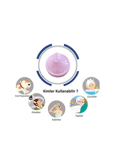 Land Of Myth Yumuşak Dişli Saç Derisi Masaj Şampuan Fırçası-PEMBE