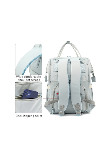 Çok Fonksiyonlu Usb Anne Ve Bebek Çantası - Cartoon Bear Çok Renkli