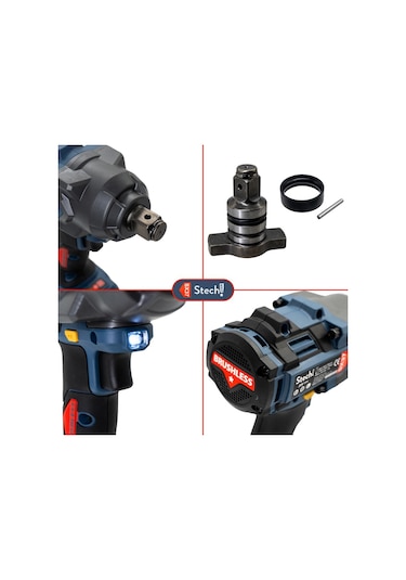 Stechend SX37-2 x 6.0 Darbeli Somun Sıkma 3/4" 1000Nm 20V 6.0Ah