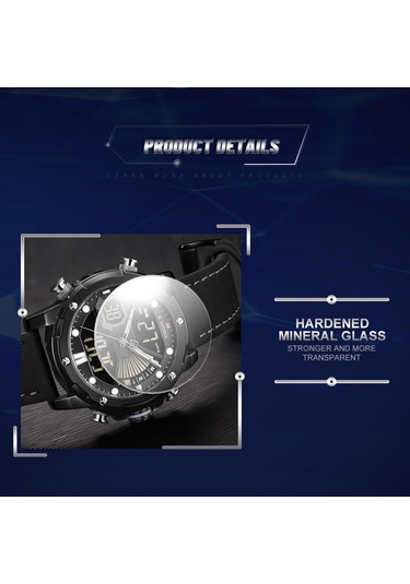 Erkek Saat İş Çok Fonksiyonlu Su Geçirmez Saatler Kuvars Saat Siyah&gri Diğer