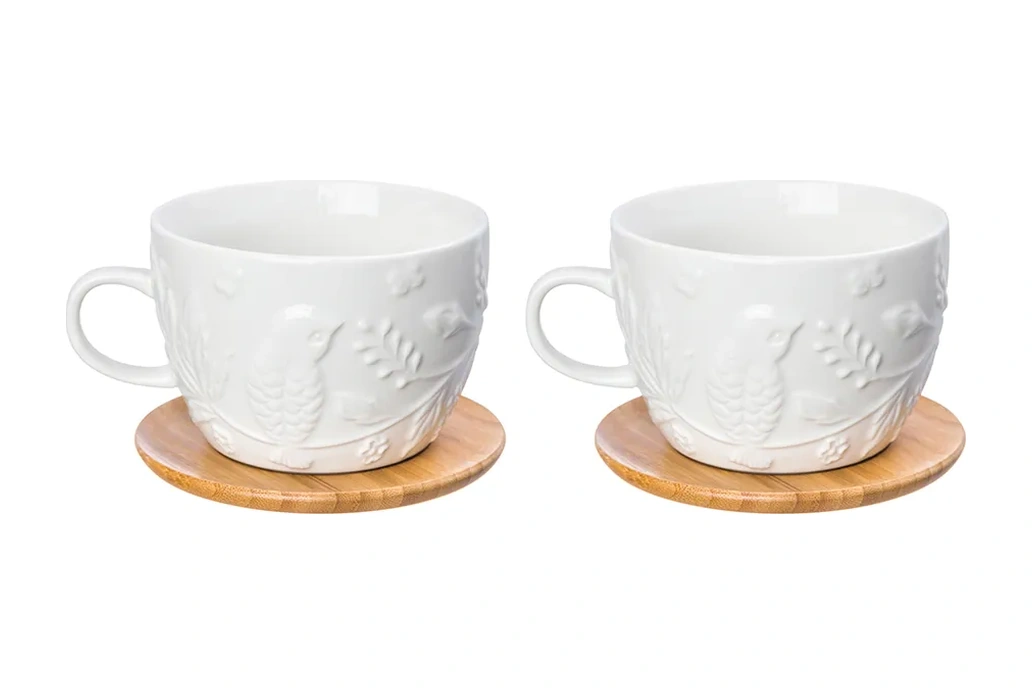 Elan Gallery Standlı Bardaklar "dalda Kuşlar" 2 Adet, 500 Ml 24826403 Kahverengi