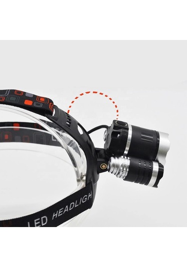 3 Başlıklı Şarjlı Kafa Feneri Wt-256 Çok Renkli