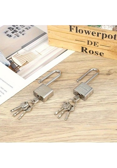 Besthome1 12 Adet Paslanmaz Çelik Kilit Uzun Dilli Anahtarlar, Ağır Hizmet Tipi Su Geçirmez