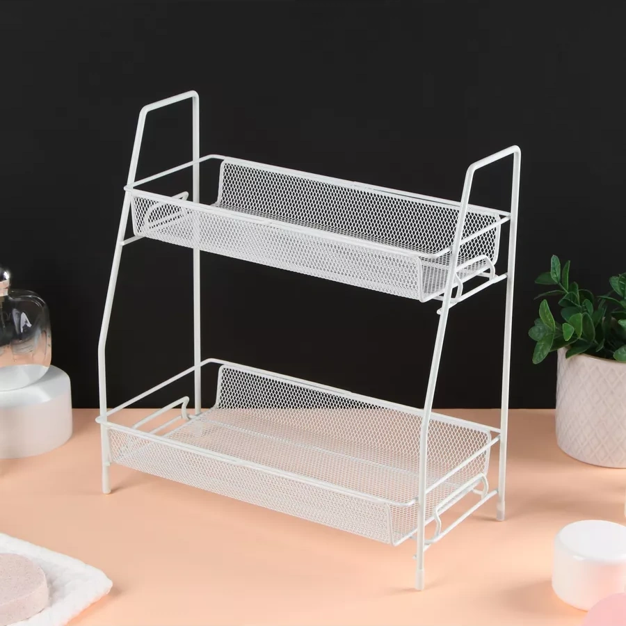 Queen Fair Çift Katmanlı Organizer 175007523 Beyaz