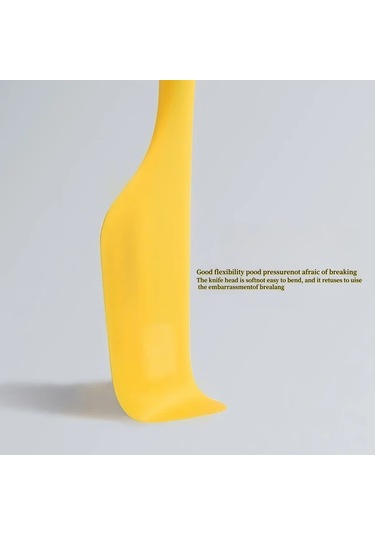 Dashanshop Sarı Ekstra Büyük Silikon Spatula Yapışmaz Isıya Dayanıklı Esnek Mutfak Aleti Sarı