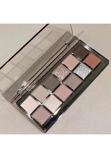 12 Renk Göz Farı Paleti Düşük Doymuş Toprak Pembe Mor Göz Farı Glitter 10 01