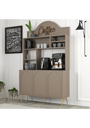 Lyon Kahve Köşesi 120cm - Atlas / Altın