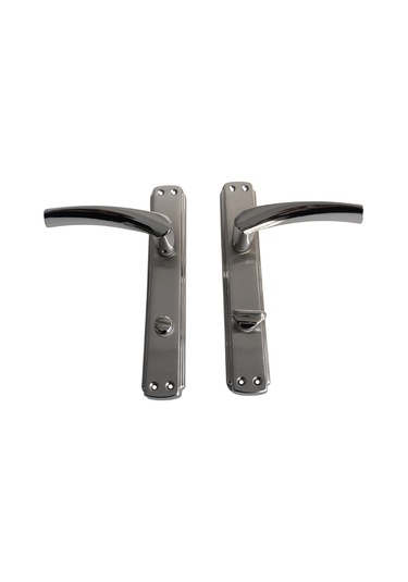 Serçe Bravo Krom İç Kapı Kolu Tuvalet Wc Ve Banyo Kapısı Kolu Aynalı Bir Kapılık Wc Sol 1 Takım