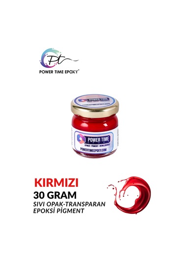 Opak & Transparan Sıvı Pigment Boya / Kırmızı / Epoksi Için