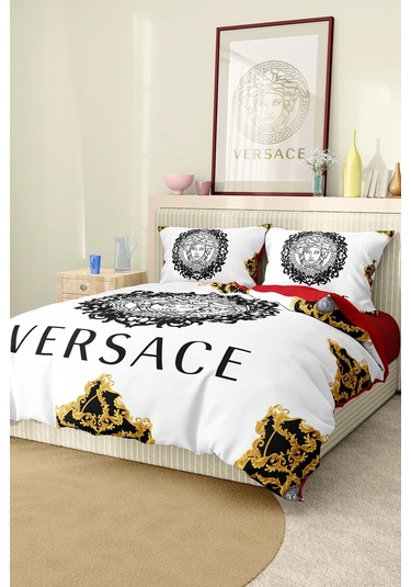 Marka Nevresim Takımı Çift Kişilik Pamuklu Saten Kumaş 6 Parça 3d Dijital Baskı Duvet Cover Set Model No:114 Renkli