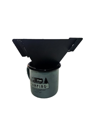 Bushcraft Dripper Kamp Kahve Demleme Aparatı Demonte Siyah